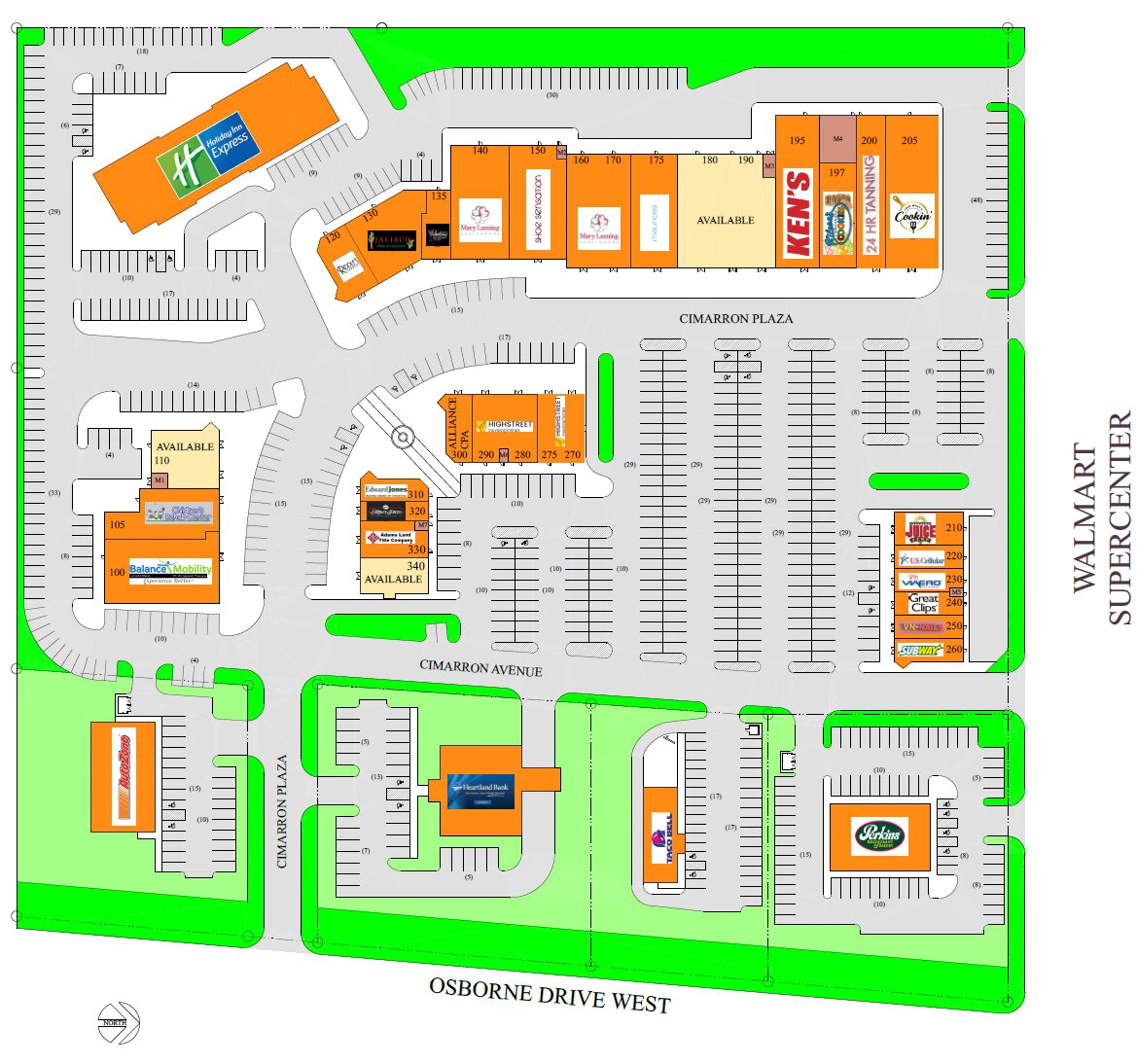 Cimarron Plaza site map